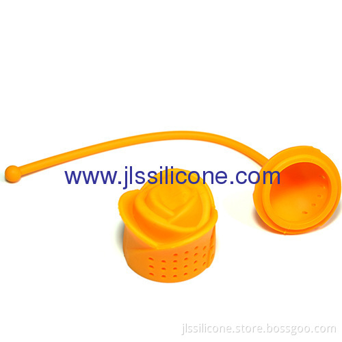 Romantic Rose Style Silicone Tea Strainer And Tea Bag 